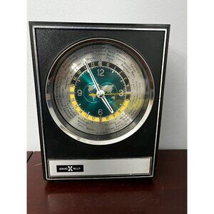 Howard Miller World Clock Time Clock 7RW001 Model No. 622340 TESTED & WORKING